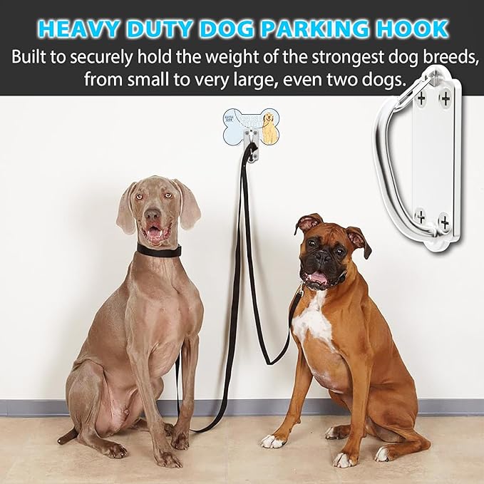 Heavy Duty Stainless Steel Dog Leash Wall Hook,Ultra-Secure Tie Out Anchor for Yard&Home,Anti-Escape Dog Chain Parking Hook,Rust-Proof&Easy to Install