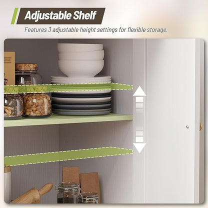Kitchen Island with Storage, Rolling Kitchen Table with Drop Leaf, Charging Station, 3 Open Adjustable Shelf & Drawer, Towel Rack, Mobile Kitchen Cart for Dining Room, White and Natural