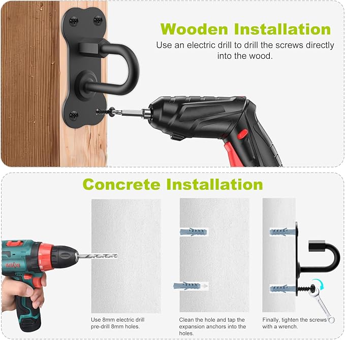 BeneLabel Wall Mounted Dog Leash Holder for Wall Pet Leash Wall Hook Carbon Steel Dog Leash Hangers for Secure Pet Leash for Indoor and Outdoor Use
