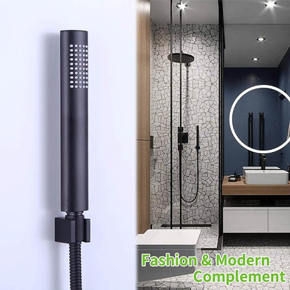 Angle Simple Shower Wand Holder, Brass Shower Head Hanger, Sprayer Nozzle Handle Bracket, Matte Black