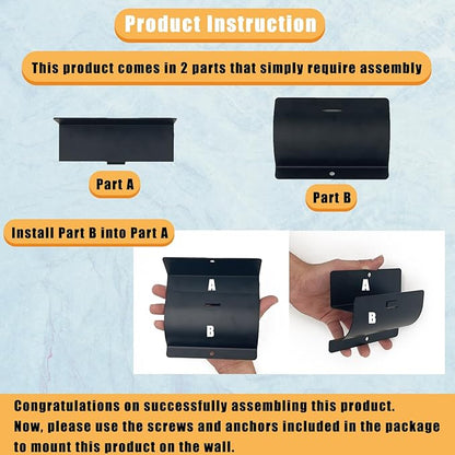 Heavy-Duty Wall Mount Ladder Hooks for Storage - Wheelbarrow Hangers for Garage Wall - 1 Pack