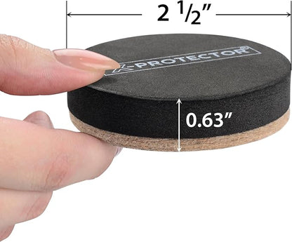 Felt Furniture Sliders Hardwood Floors X-PROTECTOR – 24 PCS 2 1/2 inch Furniture Sliders – Heavy Duty Felt Sliders Hard Surfaces – Move Your Furniture Easily & Safely!
