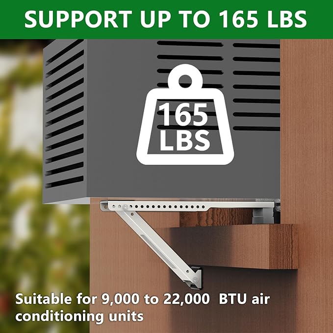 Window Air Conditioner Support Bracket,Universal AC Support Bracket Heavy Duty, Up to 165 lbs,