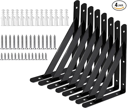 Shelf Brackets 16 Inch, Heavy Duty Shelf Brackets 4 6 8 10 12 16 20 Inch, Metal Brackets Heavy Duty Wall Mount Brackets for Shelves