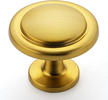 Ravinte 55 Pack 1-1/4 Inch Kitchen Cabinet Knobs - Brushed Brass Zinc Drawer Pulls and Door Handles for Dressers