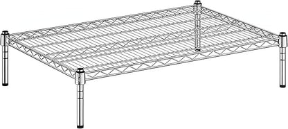 24" x 36" x 8" Chrome Wire Storage Shelf, Dunnage Rack, Commercial 1 Tier Small Shelf