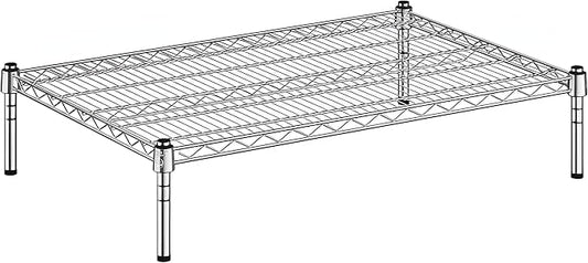 24" x 36" x 8" Chrome Wire Storage Shelf, Dunnage Rack, Commercial 1 Tier Small Shelf