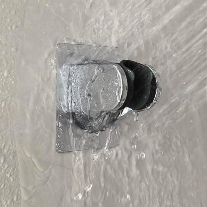 Strong Adhesive and Waterproof Shower Head Holder, Adjustable Handheld Shower Holder Wall Mount Shower Bracket (Silver - 1 Pack)