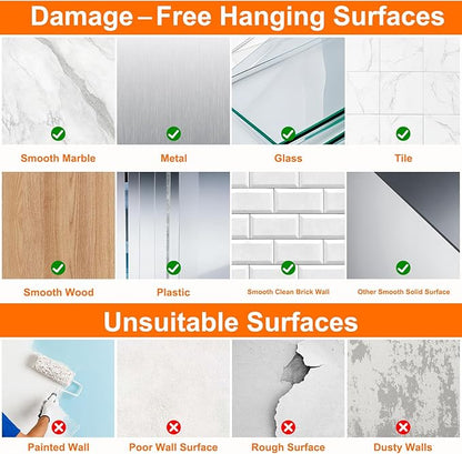 DDMY Adhesive Hooks for Hanging Heavy Duty 2026 Upgraded Black 24 Pack Sticky Wall Hooks 50lbs(Max) Reusable No Damage Hook Super Strong Waterproof for Bathroom, Kitchen, Home, Office and Outdoor