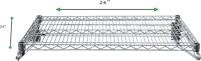 Heavy Duty Chrome Wire Storage Wall Shelf (24" x 24")
