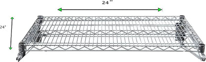 Heavy Duty Chrome Wire Storage Wall Shelf (24" x 24")