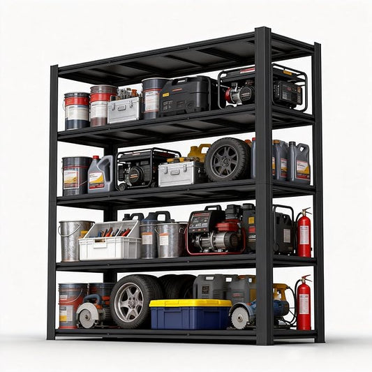 Garage Shelving, Heavy Duty Storage Shelves Metal Shelf Unit Adjustable Industrial Storage Racks for Shop,Warehouse,Basement (83" H X 55" W X 24" D, 5)