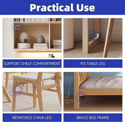 40 Pack L Bracket Corner Braces, Small Metal L Brackets for Wood, 1.5 inch Steel Joist Right Angle Brackets for Wood Shelves Chair Drawer Cabinet with Screws, Zinc Plated HOME MASTER HARDWARE