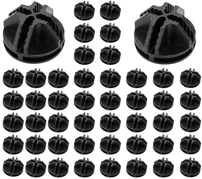 Wire Cube Plastic Connector 50Pcs Wire Grid Cube Organizer Connector for Modular Closet Storage Organizer and Wire Shelving (Black)
