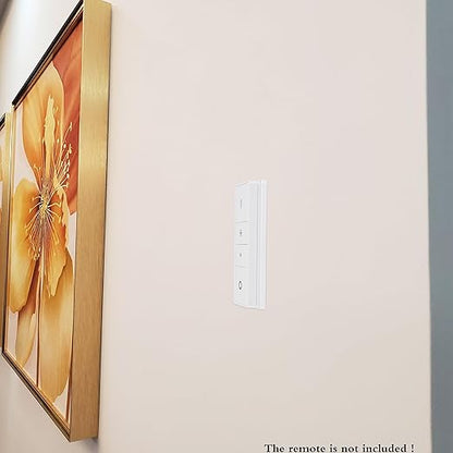 Ultra Slim Wall Holder for Philips Hue Light Dimmer Switch Remote V1, UHOLDZU Aluminum Invisible Remote Control Holder for The Hue Dimmer Switch Wall Plate Replacement (White)