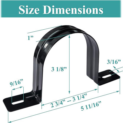 Dust Collection Hose and Pipe Holder Adjustable Hangers Bracket, Don’t Broken Like Plastic After Long Time, Durable Spray Iron, 5 PCS (Black, 2-1/2 Inch)