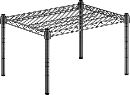 18" x 24" x 14" Black Epoxy Wire Storage Shelf, Dunnage Rack, Commercial 1 Tier Small Shelf