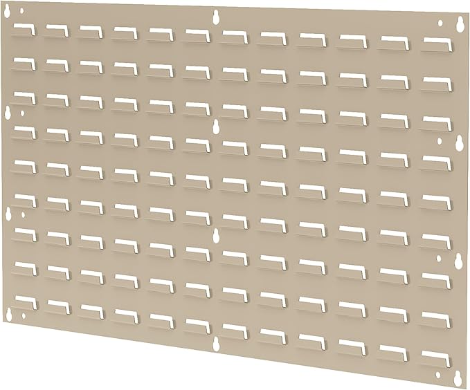 Akro-Mils 30636 Louvered Steel Wall Mount Panel Garage Organizer for Hanging AkroBin Storage Bins, 36-Inch W x 19-Inch H, Beige, 4 Pack
