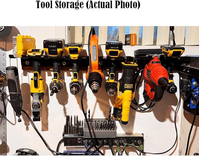 33" Wall Mount Barbell Storage & Tool Rack, 10L8S Slots Heavy Duty Organizer, 350LBS Load 4MM Steel 5MM EVA for Garage Home Gym.