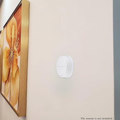 Ultra Slim Wall Holder for Philips Hue Light Switch Remote, UHOLDZU Aluminum Made Invisible Design Remote Control Holder for The Hue Dimmer Switch Wall Plate Replacement (for Tap Dial Switch, White)