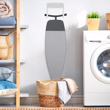 QWORK Ironing Board Wall Mount - Heavy Duty Ironing Board Hanger with 5 Inch Length, Iron Board Hook Wall Mount