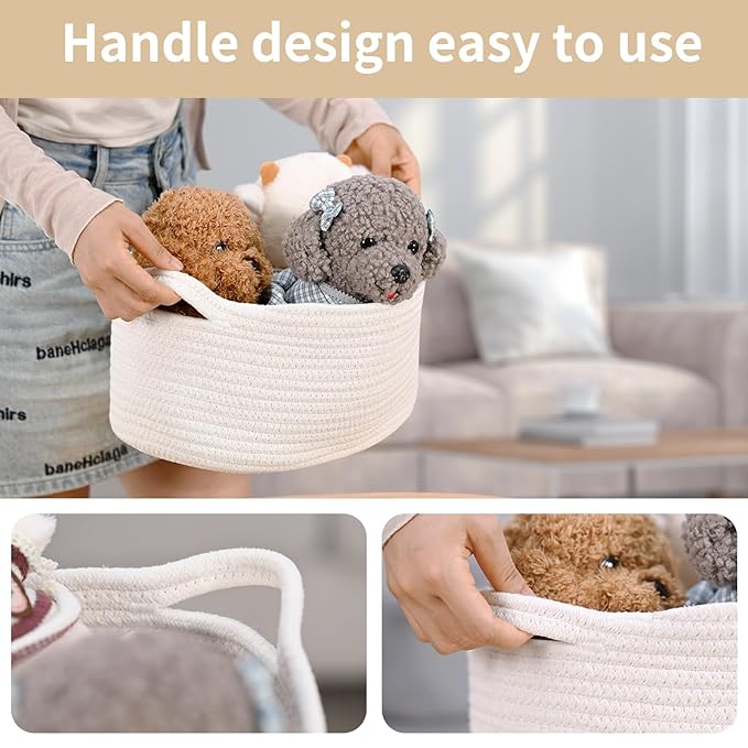 Yellow Woven Storage Basket with Handle – Versatile DIY Gift Basket for Valentine's Day, Baby Shower, Burr, Fundraisers – Decorative Organizer for Baby Toys, Pets & Home Storage