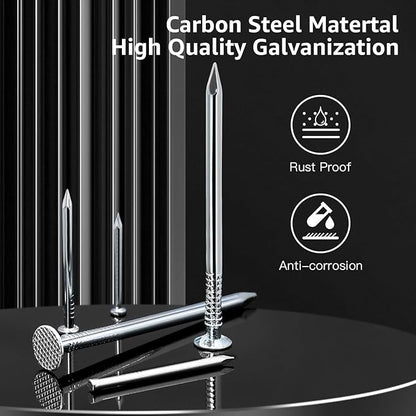 TJBORJT 400pcs Hardware Nails for Hanging Pictures,Up to 2 inch long, Finishing Nails Assortment Kit for Wall Art Decor, Small Nails for home use,5 sizes Picture Hanging Nails, Wall Nails,Wood Nails