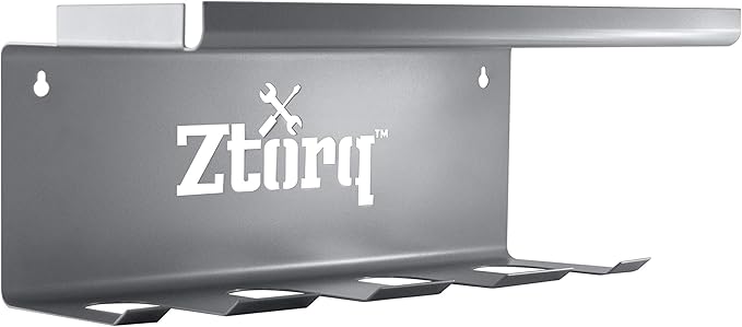 Ztorq Cordless Drill Tool Organizer - Drill holder storage wall mount shelf rack and charging station to optimize garage organization and power tool storage