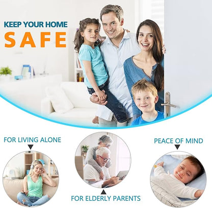 Home Security Door Lock Reinforcement - Child Proof High Security Door Locks with 3" Stop Withstand 800 lbs for Inward Swinging Front Door, Night Kids Safety Metal Flip Deadbolt Latch Defend Home