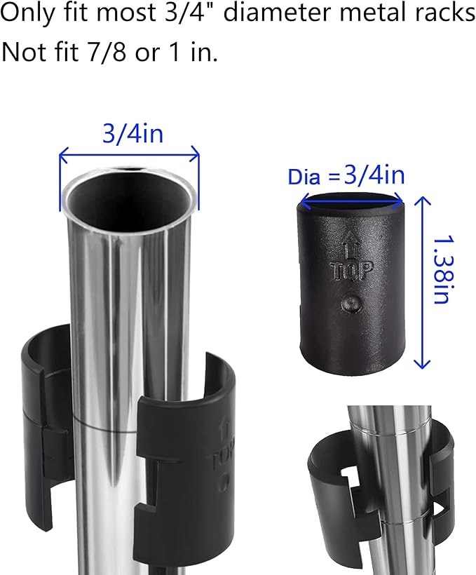 Wire Shelf Clips 50 Pack Wire Rack Lock Clip Replacements for 3/4 Inch Post Fit for Wire Shelving Sleeves System