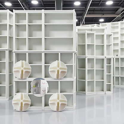 20 Pcs White Wire Cube Connectors Wire Grid Cube Connectors for Modular Closet Storage Organizer and Wire Grid Cube Storage Shelving Closet Mounted Storage and Organization Systems Plastic
