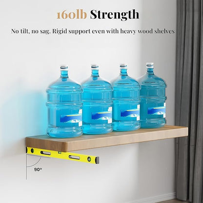 8pcs Wall Shelf Brackets Heavy Duty Floating Shelf Bracket Hidden,Invisible Black Shelving Brackets Decorative Floating Shelf Hardware Heavy Duty,Metal Shelf Support Bracket(10"-8pcs)