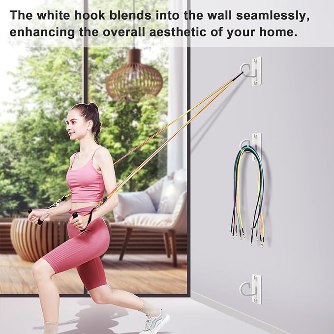 Resistance Band Wall Anchor, Wall Mount Workout Anchors for Home Gym Workouts，Body Weight Straps, Suspension Training, Exercise,Stretching,Yoga