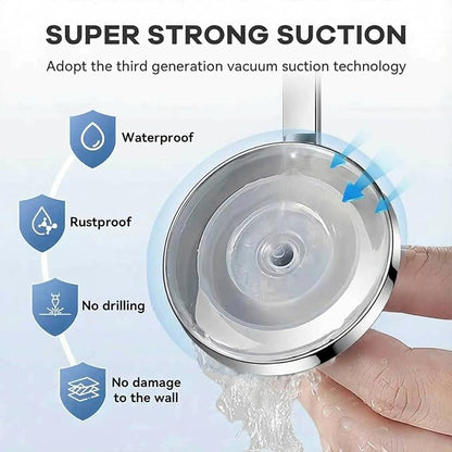 Suction Cup Hooks for Shower, Bathroom,Glass Windows,Tile – Towel, Loofah, No-Drill Wreath Hanger for Front Door Waterproof Hook Hold (Chrome) 4 Packs