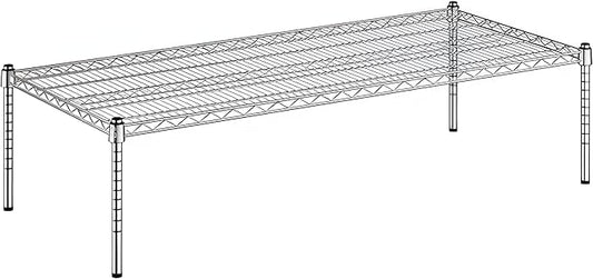24" x 54" x 14" Chrome Wire Storage Shelf, Dunnage Rack, Commercial 1 Tier Small Shelf
