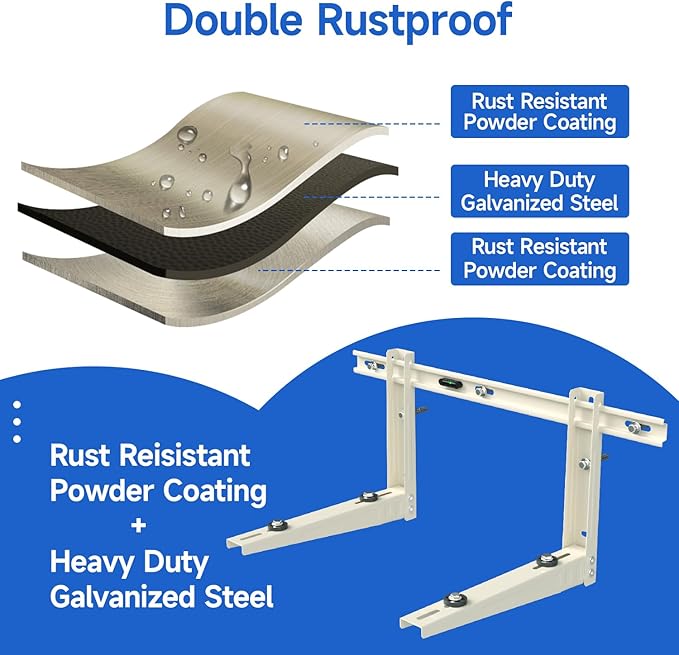 Mini Split Mounting Bracket with Crossbar for Mini-Split AC 7000 BTU to 12000 BTU