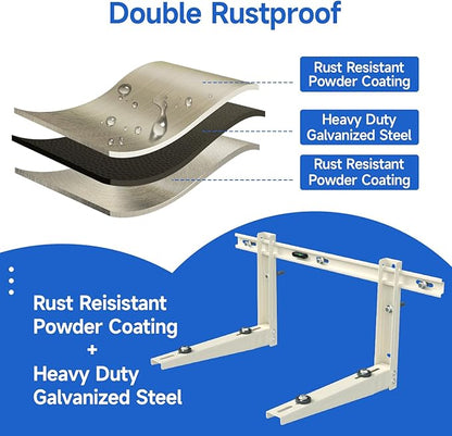 Mini Split Mounting Bracket with Crossbar for Mini-Split AC 7000 BTU to 12000 BTU