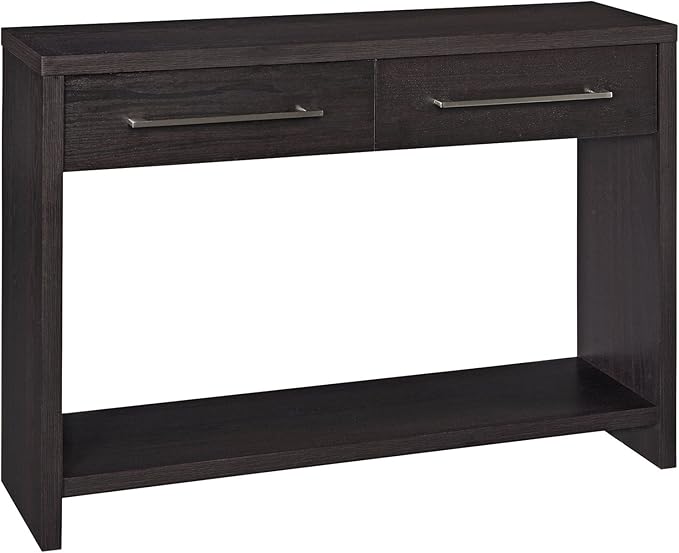 ClosetMaid 1662 Console Table with 2 Storage Drawers, Black Walnut