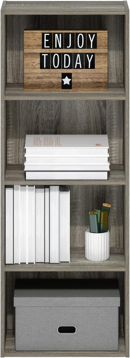 Furinno Luder Bookcase / Book / Storage, 4-Tier, French Oak