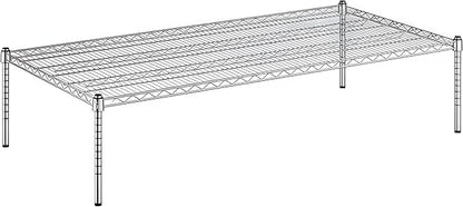 30" x 60" x 14" Chrome Wire Storage Shelf, Dunnage Rack, Commercial 1 Tier Small Shelf