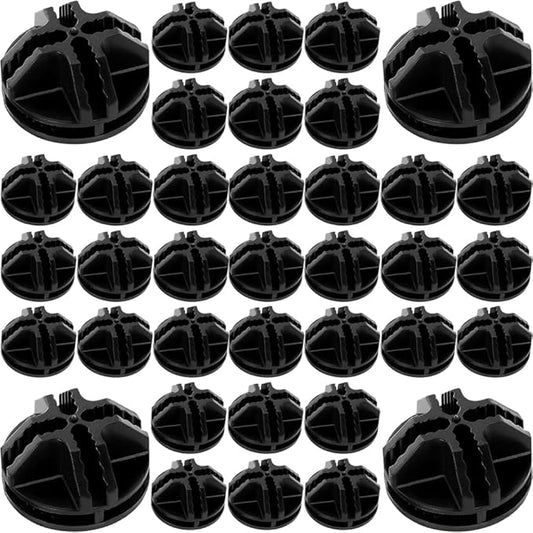 40Pcs Wire Cube Connectors, Wire Grid Cube Organizer Connector Plastic Storage Cube Connectors for Modular Closet Storage Organizer and Wire Grid Cube Storage Shelving, Black