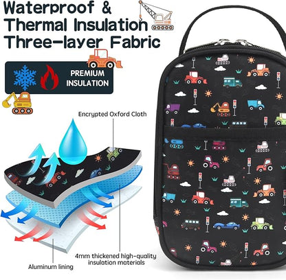 Small Insulated Lunch Bag- Snack Bag- Mini Cooler Bag with Handle for Travel,Work,School(Storage Space below 20oz)- Also Suitable for Pairing with Food Jar