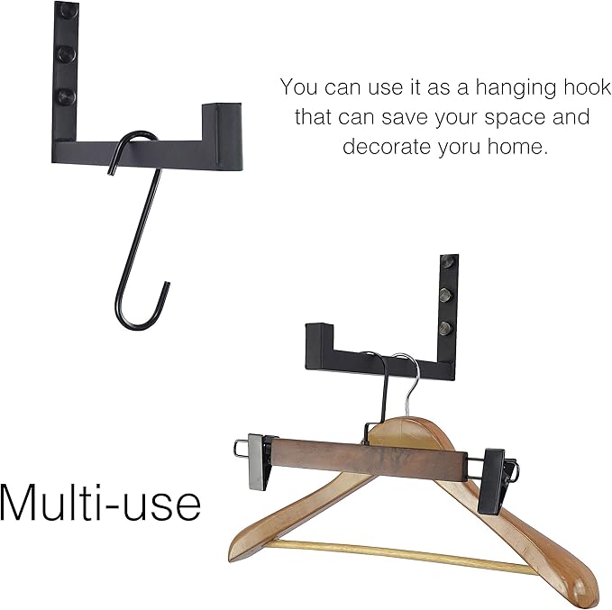 OVOV 2 Pack Heavy Duty Shelf Brackets Wall Mounted Industrial Farmhouse Floating Shelf Brackets with Lip