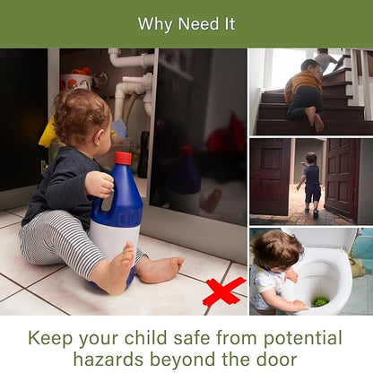 Child Proof Door Knob Covers, 4-Pack, White - Baby Safety Door Knob Covers for Toddlers, Snap-in Design for Easy Install, Durable & Non Toxic, Fits Standard Round Knobs