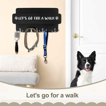Dog Leash Holder for Wall, Convenient Storage Dog Leash Hook, Keep Leashes Organized, Black