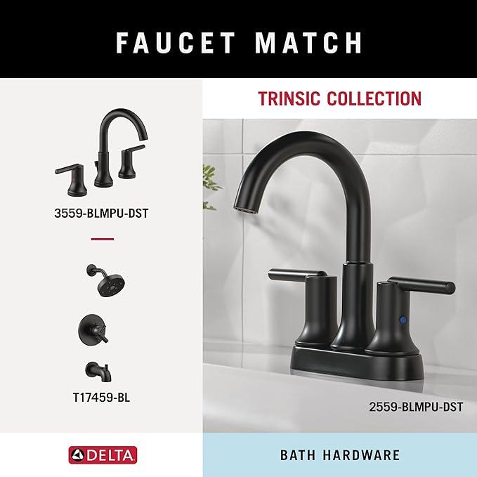 Delta Trinsic (1-Pack) Towel Hooks Matte Black Single Bathroom Hooks Wall Mounted for Robes & Towels Hand Towel Hook Holder Kitchen, Bathroom Accessories