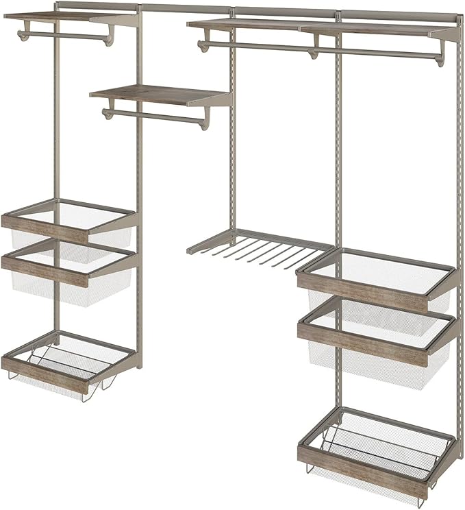 Closet Culture by Knape & Vogt 23 in. Champagne Nickel Basket Surround Kit for Wire Mesh Basket, Compatible Only with Closet Culture Closet Systems, 0335-SRND-CN