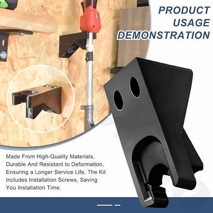 Wall Mount for Milwaukee M18 Fuel String Trimmer 2825-20 - Heavy-Duty Black Wall Mounting Bracket, String Trimmer Holder Storage Hook Fits Handle Diameter 1" - Save Space