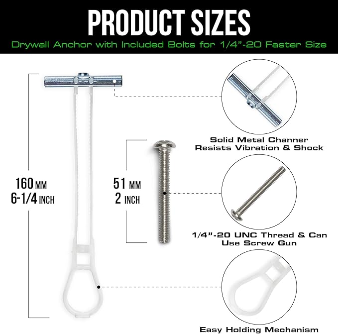 CondoMounts MSK9010 Steel Stud TV Mounting Kit | Wall Mount VESA Mount Screws, Anchors & Titanium Drill Bit | Heavy Duty TV Mounting Hardware Kit Supports 200lbs