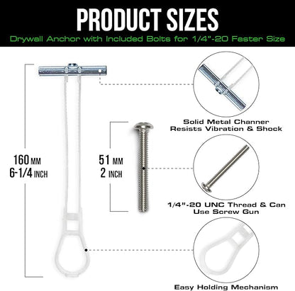 CondoMounts MSK9010 Steel Stud TV Mounting Kit | Wall Mount VESA Mount Screws, Anchors & Titanium Drill Bit | Heavy Duty TV Mounting Hardware Kit Supports 200lbs